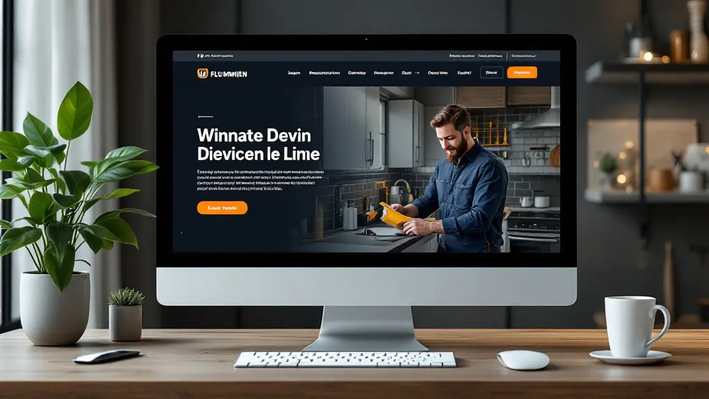 Site professionnel d'un plombier intégrant un module de devis en ligne