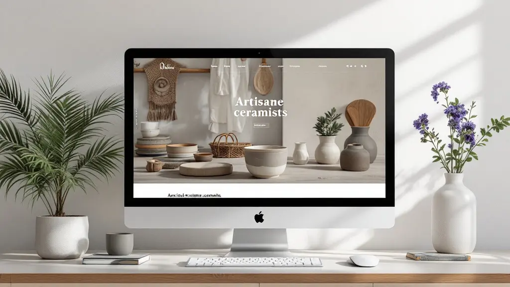 Site e-commerce d'une artisane céramiste présentant ses créations