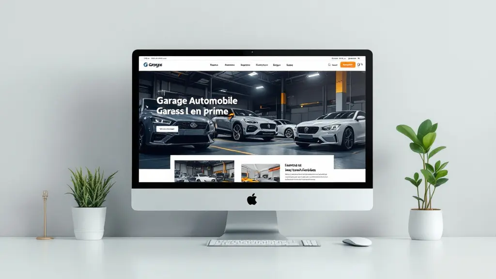 Site web d'un garage automobile, présence locale en prime